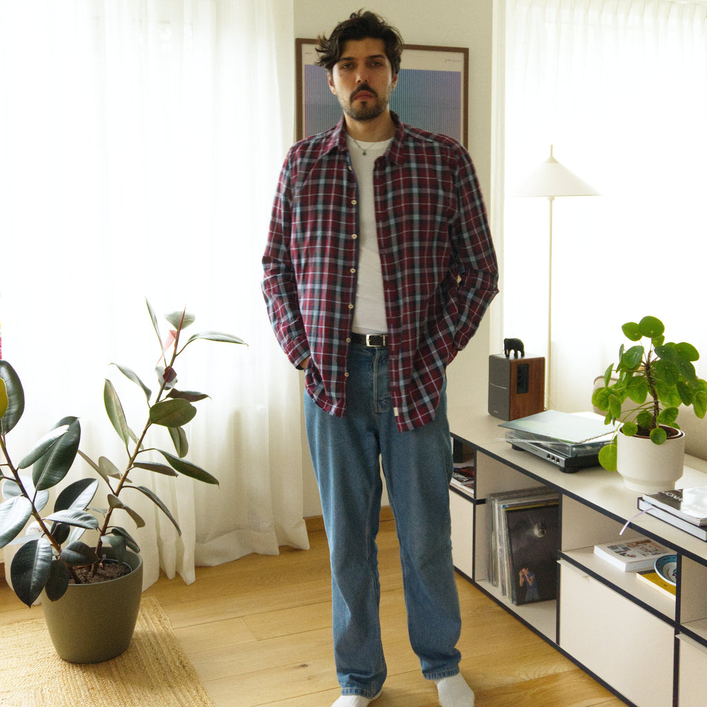 Marc O'Polo, burgundy checked shirt