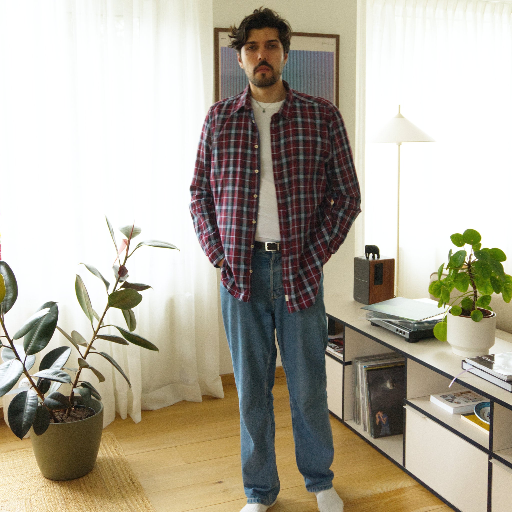Marc O'Polo, burgundy checked shirt