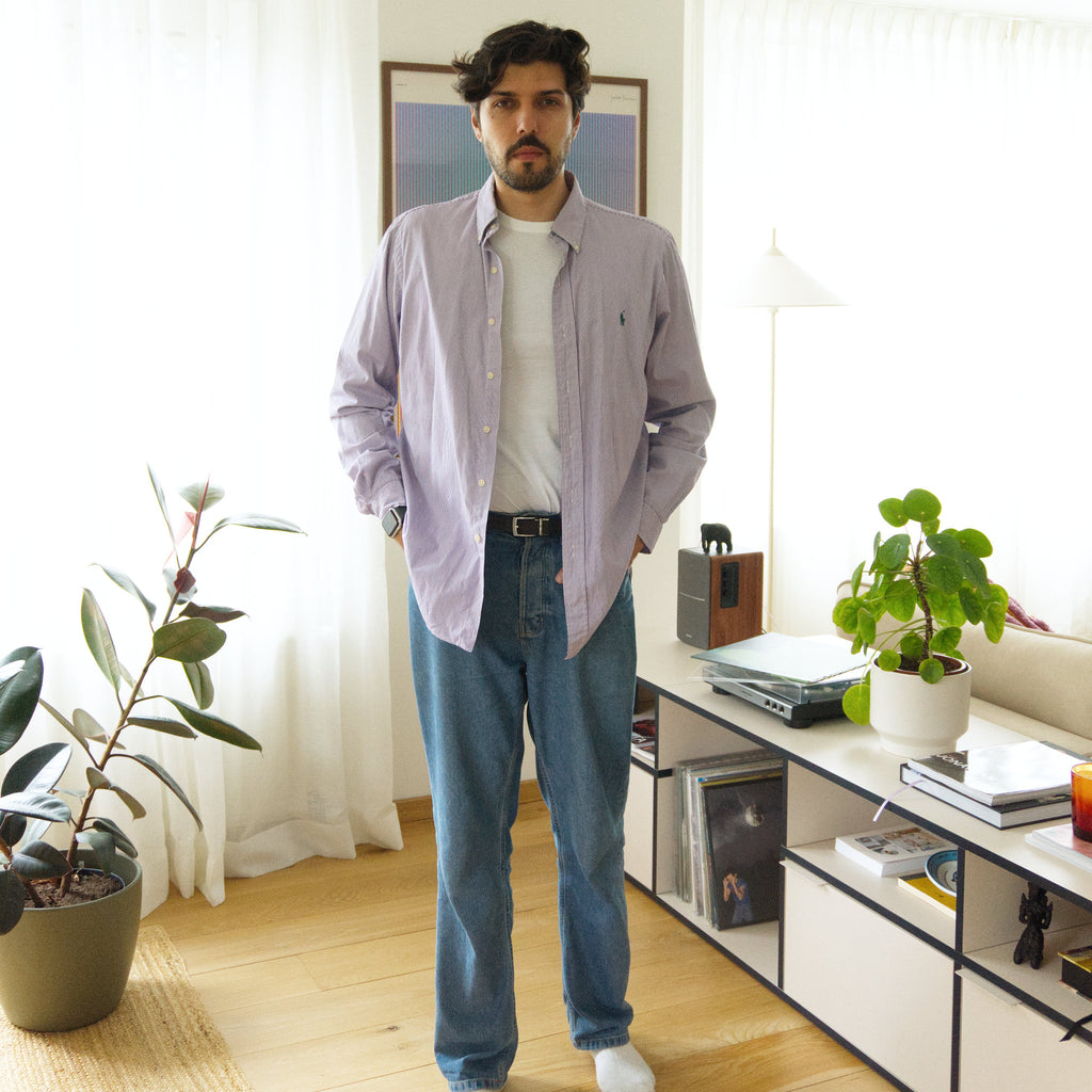 Polo Ralph Lauren, purple-striped button-down