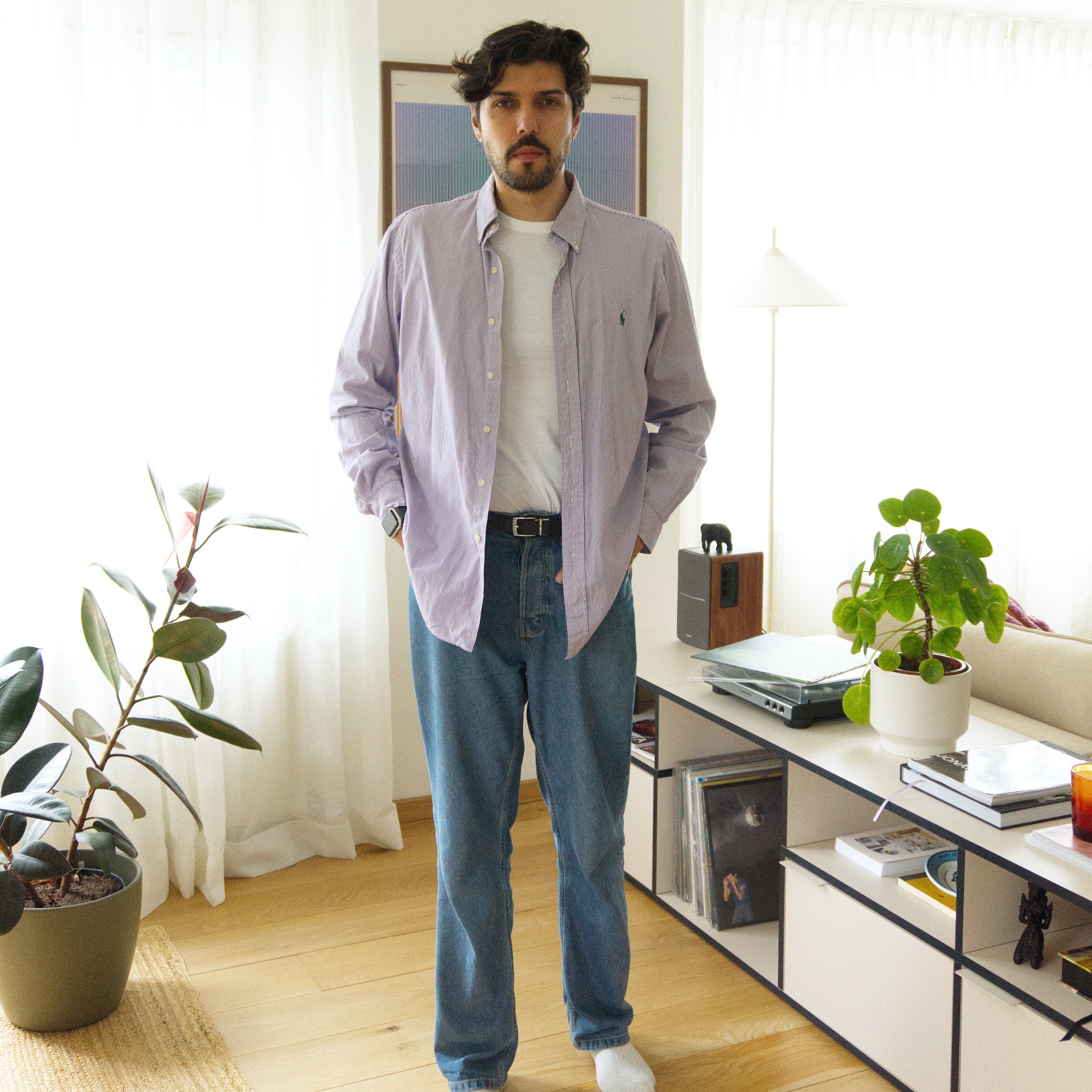 Polo Ralph Lauren, purple-striped button-down