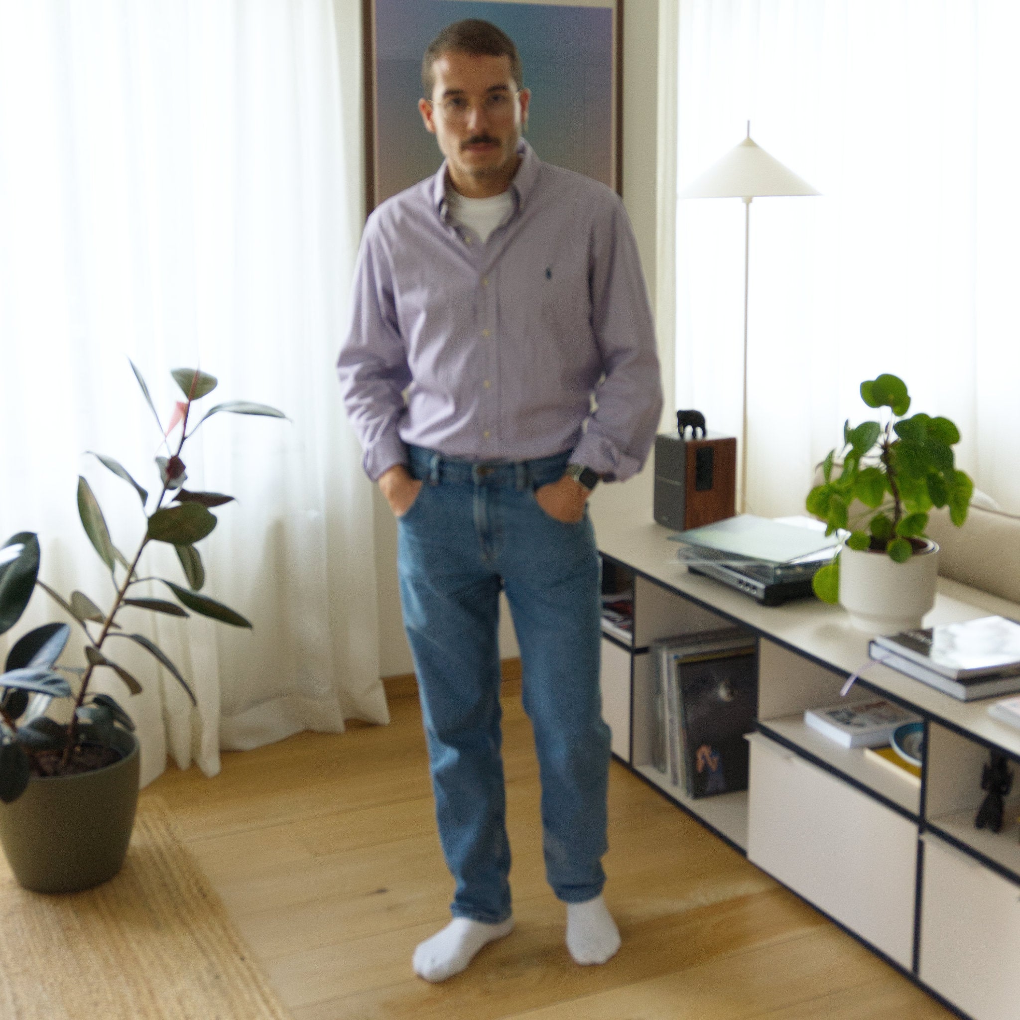Polo Ralph Lauren, purple-striped button-down