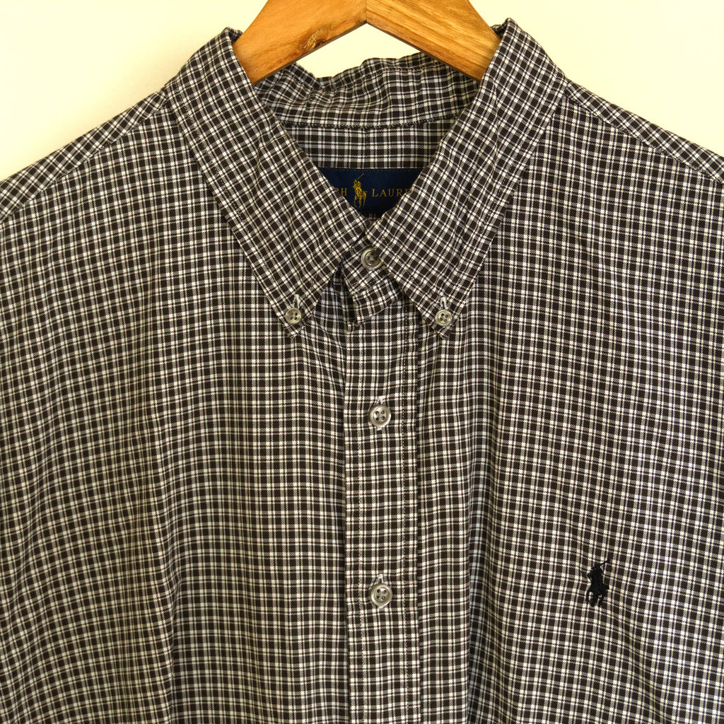 Ralph Lauren, black and white check shirt