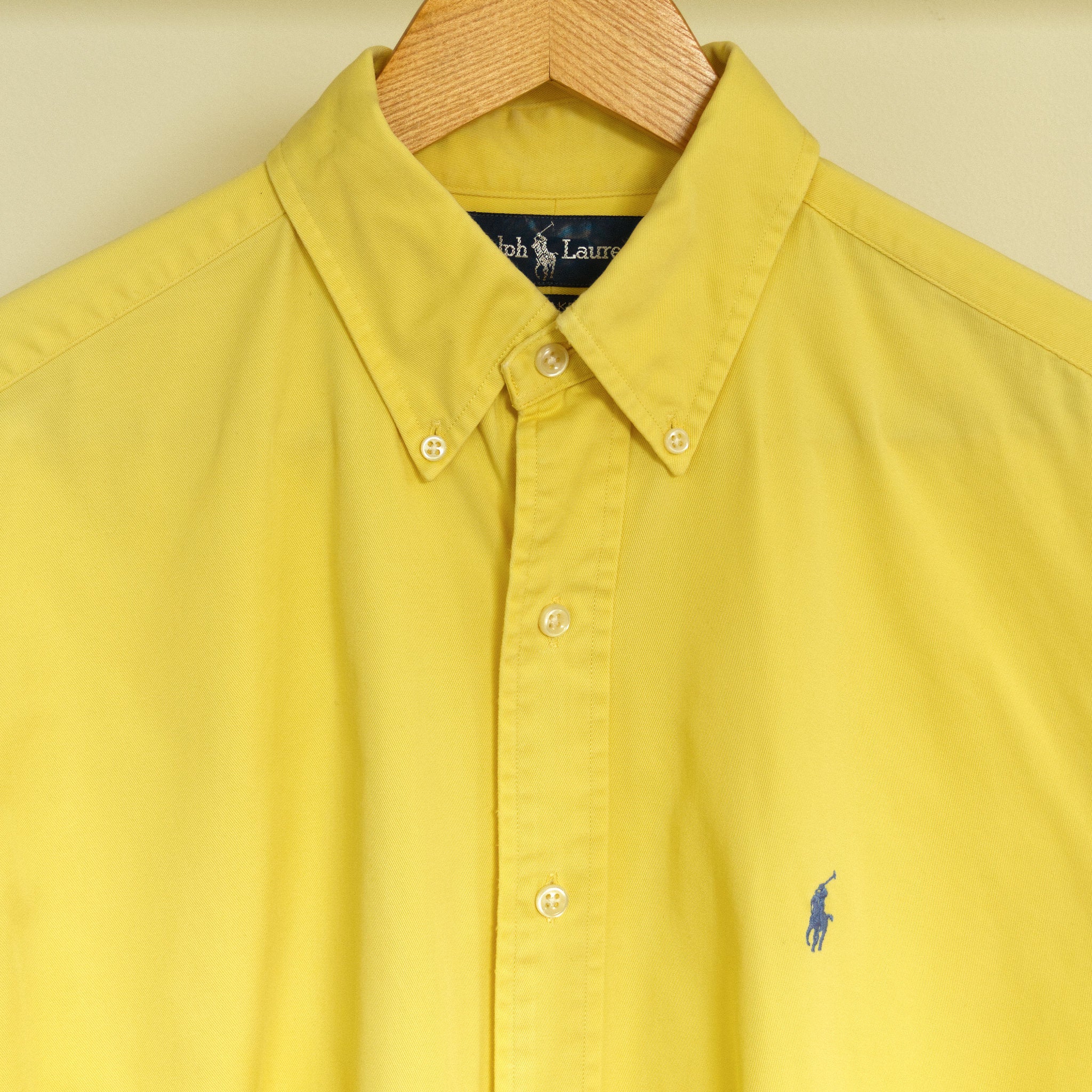 Ralph Lauren, butter-yellow shirt