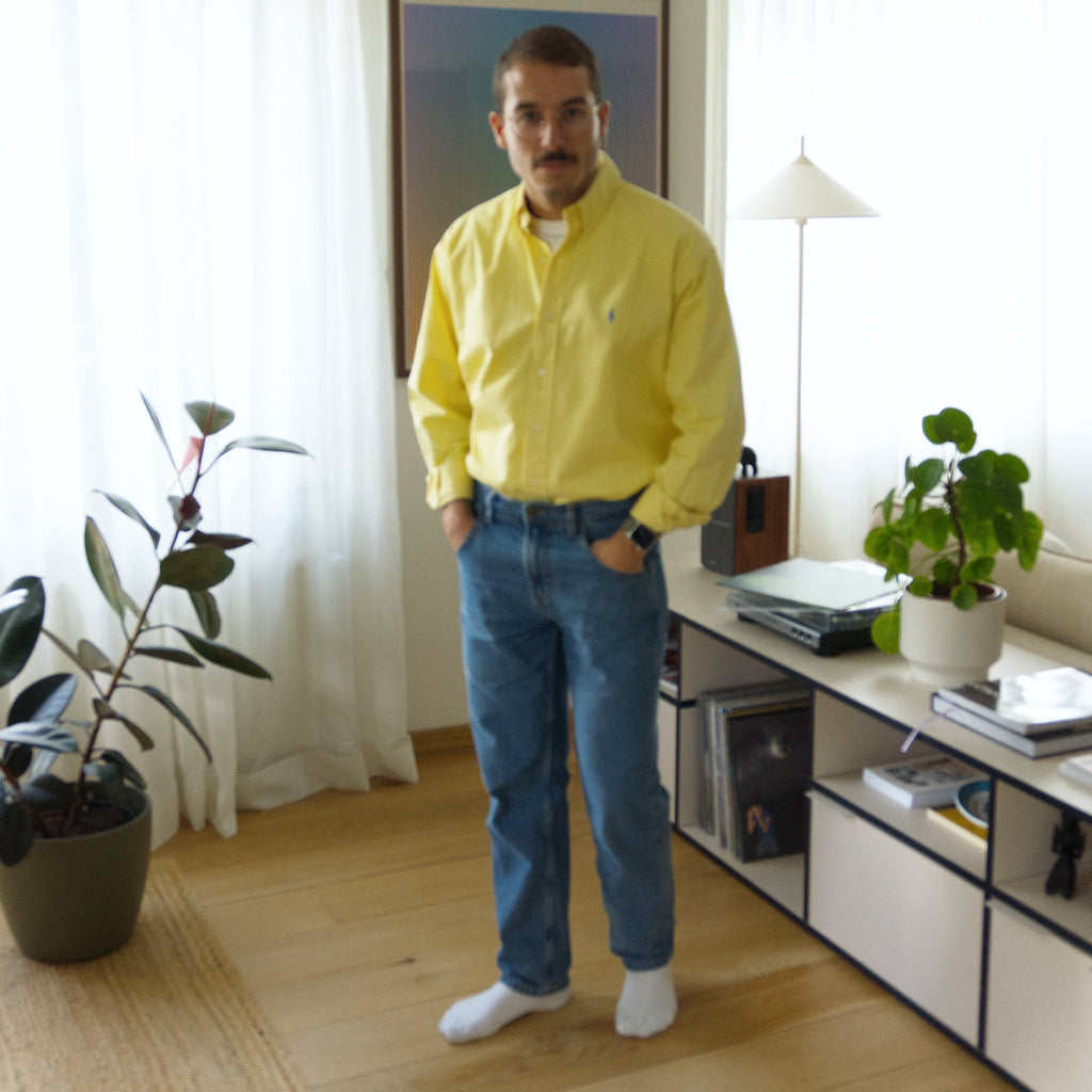 Ralph Lauren, butter-yellow shirt