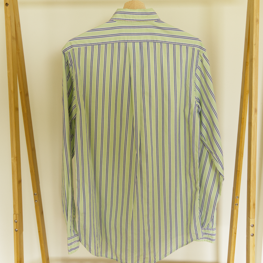 Polo Ralph Lauren, green pastel-stripe shirt
