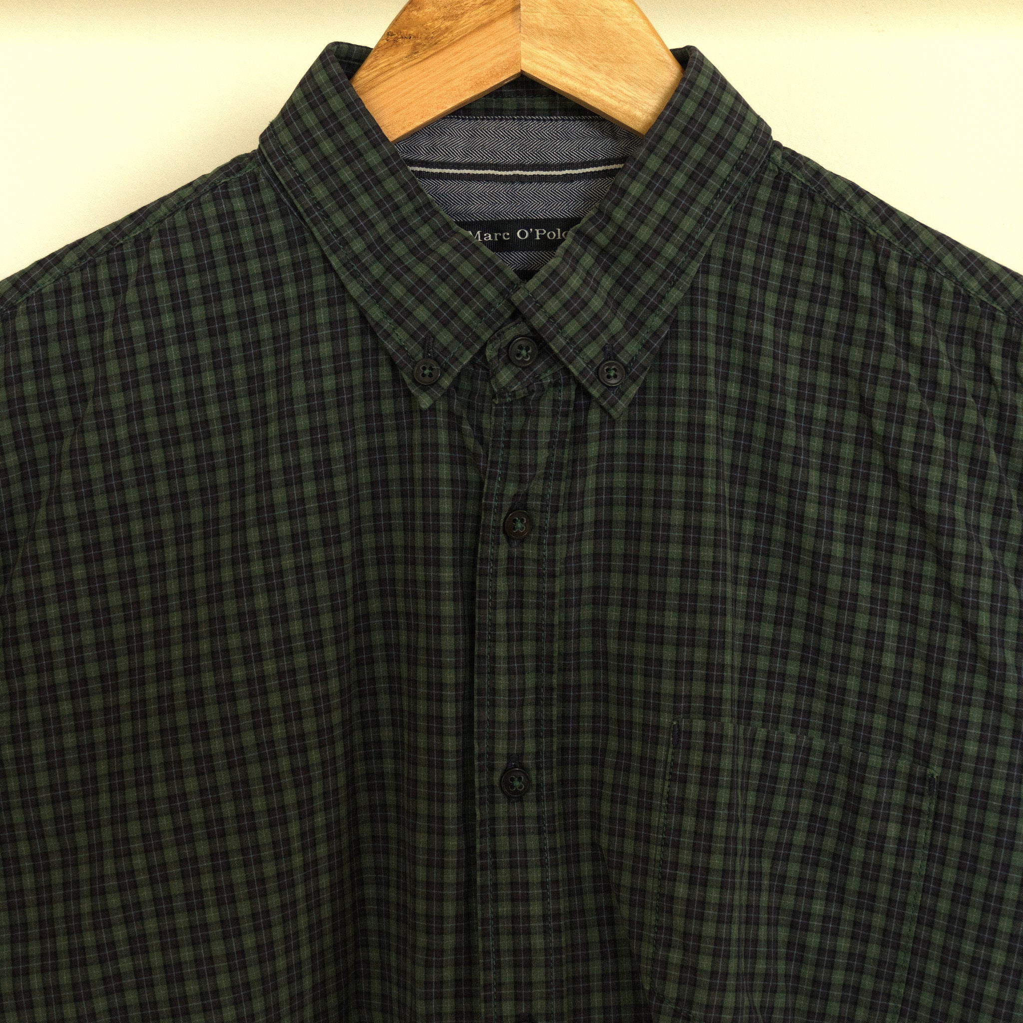 Marc O'Polo, green checked shirt
