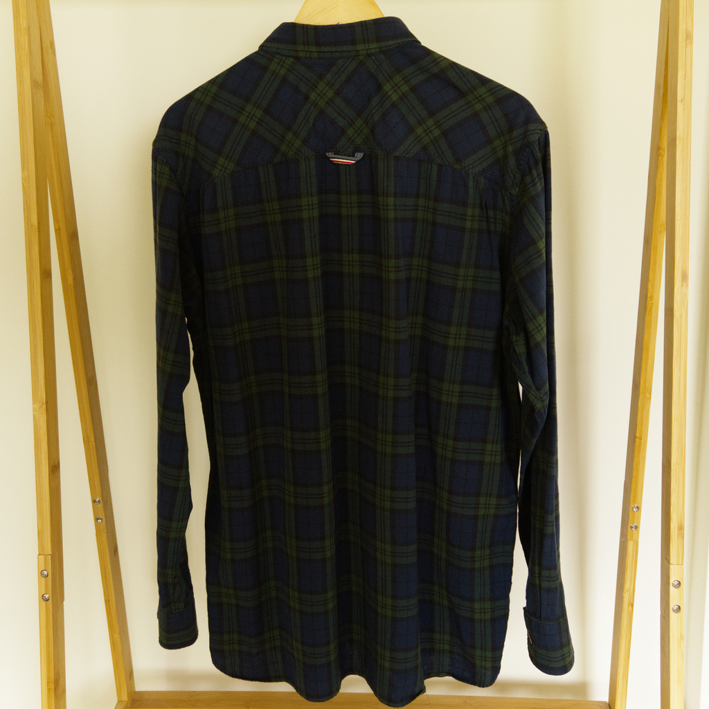 Tommy Hilfiger Denim, navy and green check shirt