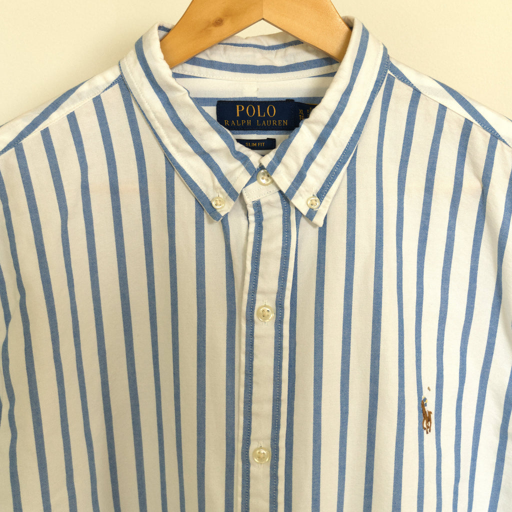 Polo Ralph Lauren, blue-striped button-down