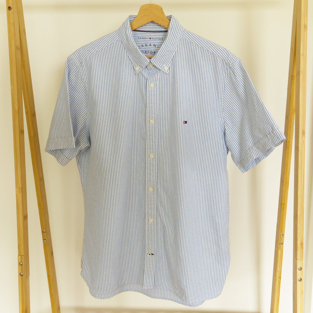 Tommy Hilfiger short-sleeve oxford, blue stripe