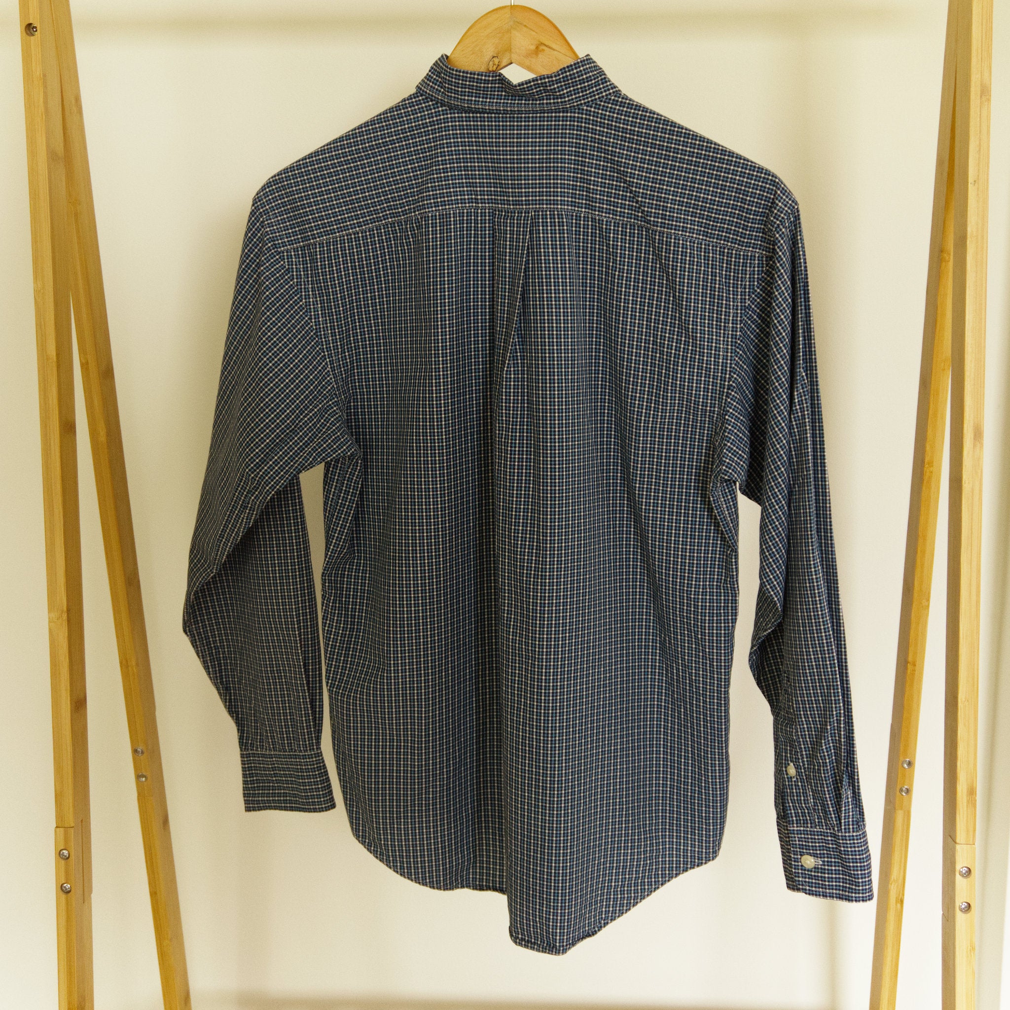 Ralph Lauren, navy mini-check shirt