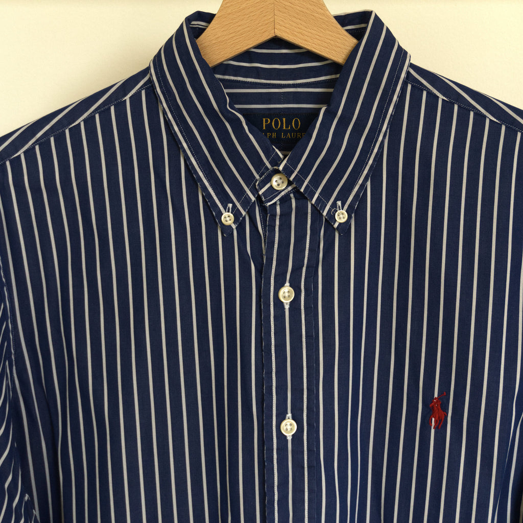 Polo Ralph Lauren, navy bengal-stripe shirt