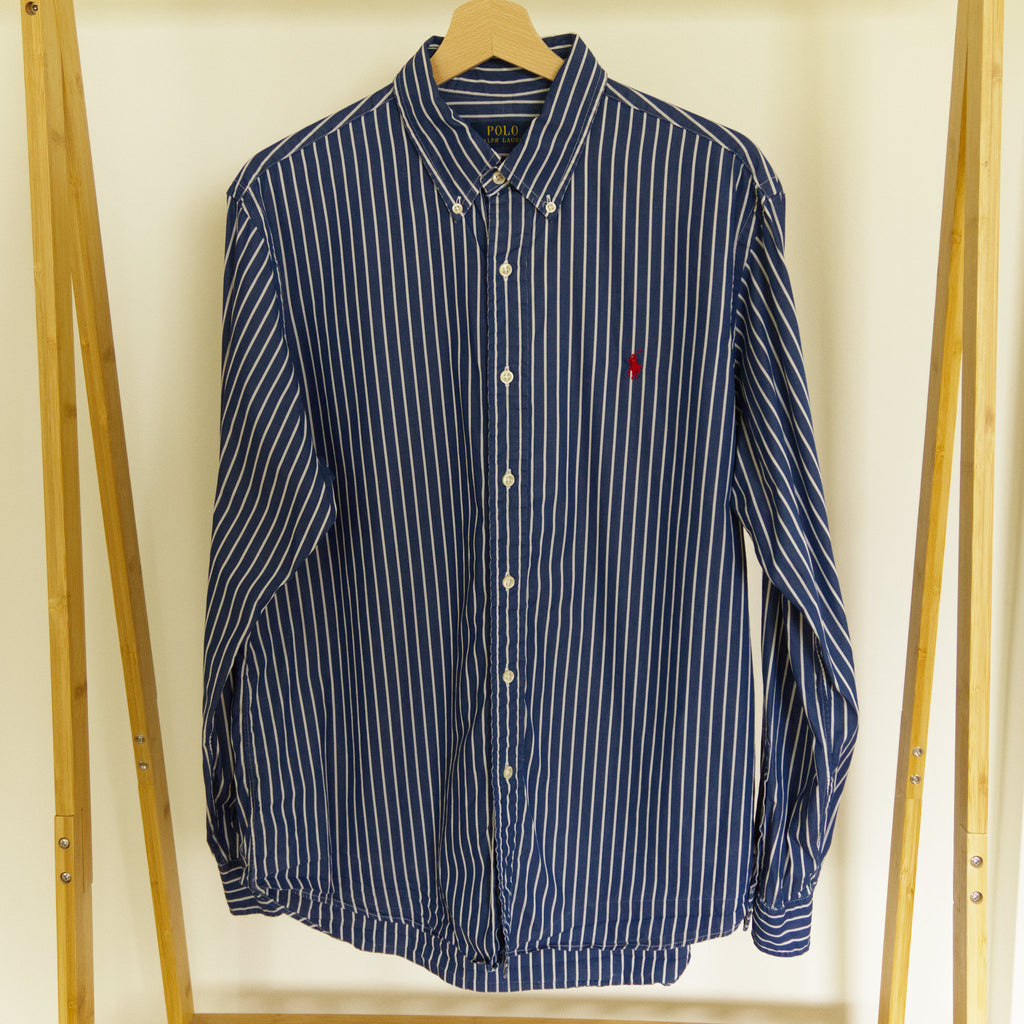 Polo Ralph Lauren, navy bengal-stripe shirt