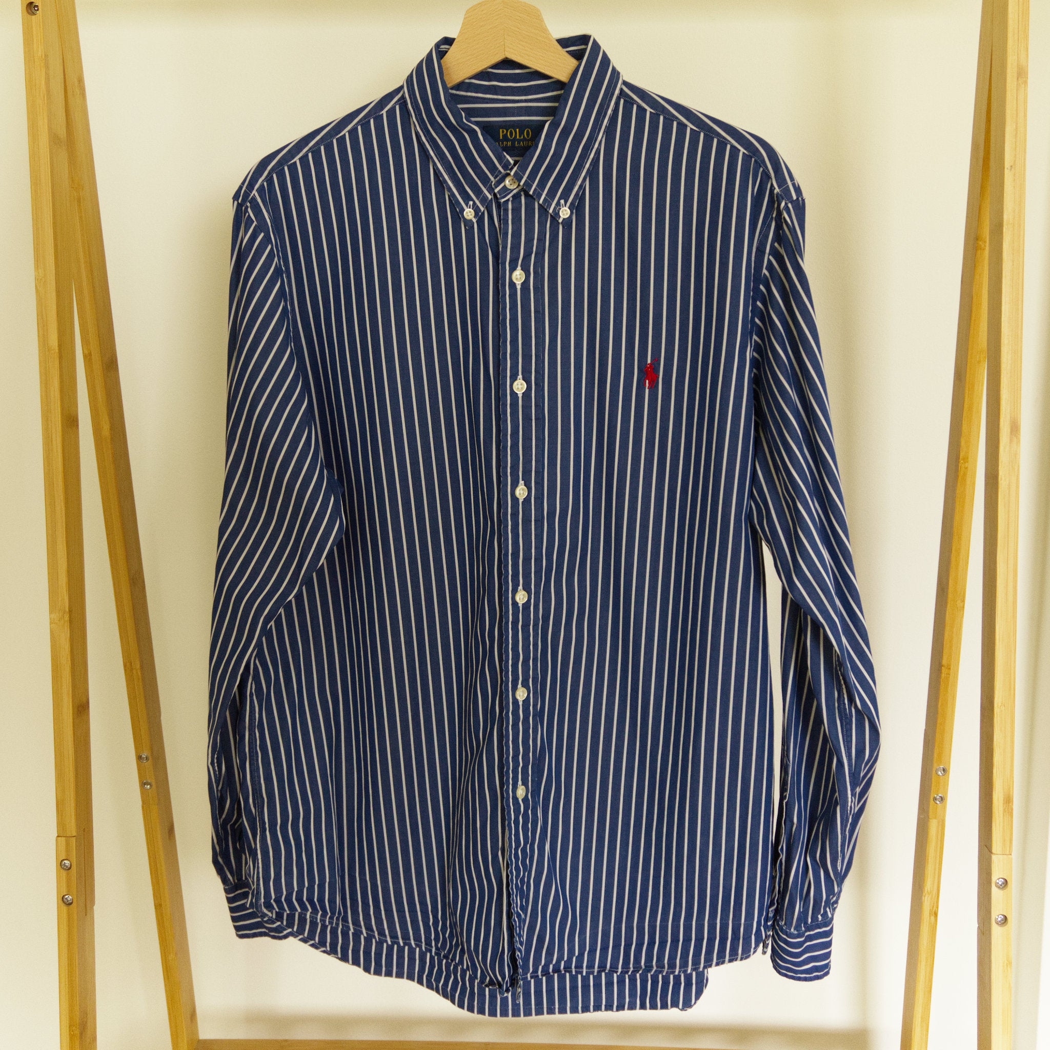 Polo Ralph Lauren, navy bengal-stripe shirt