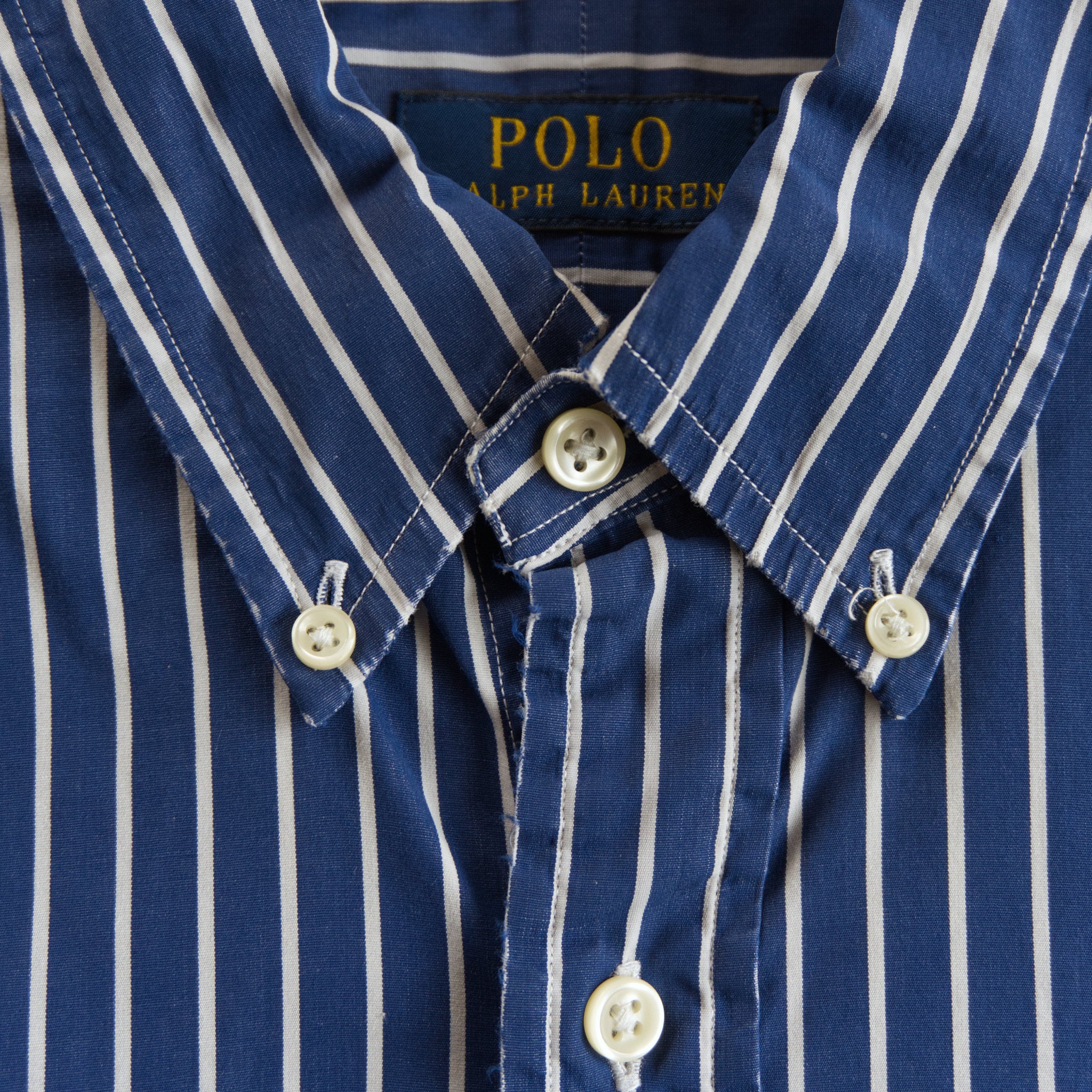 Polo Ralph Lauren, navy bengal-stripe shirt