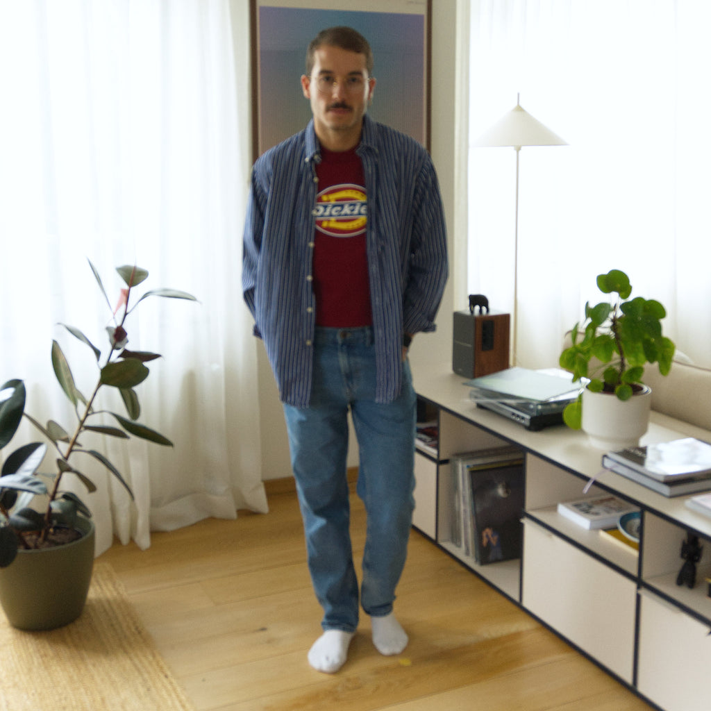 Dickies t-shirt, burgundy, horseshoe logo