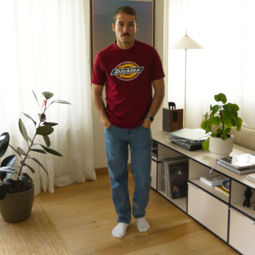 Dickies t-shirt, burgundy, horseshoe logo