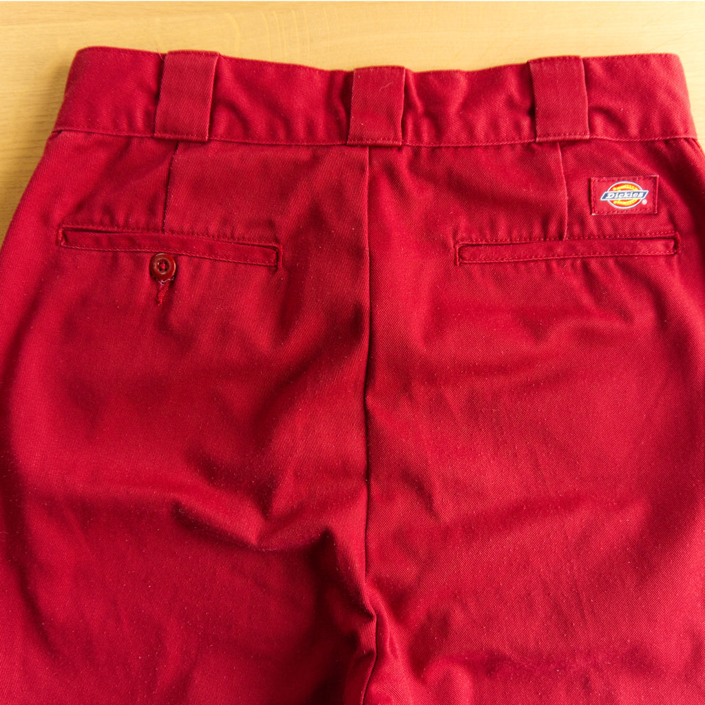 Dickies work trousers, burgundy, W28
