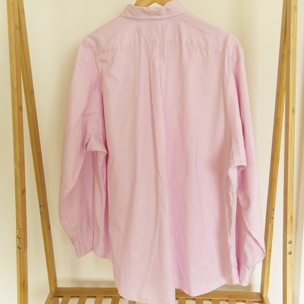 Ralph Lauren, pink university-stripe shirt