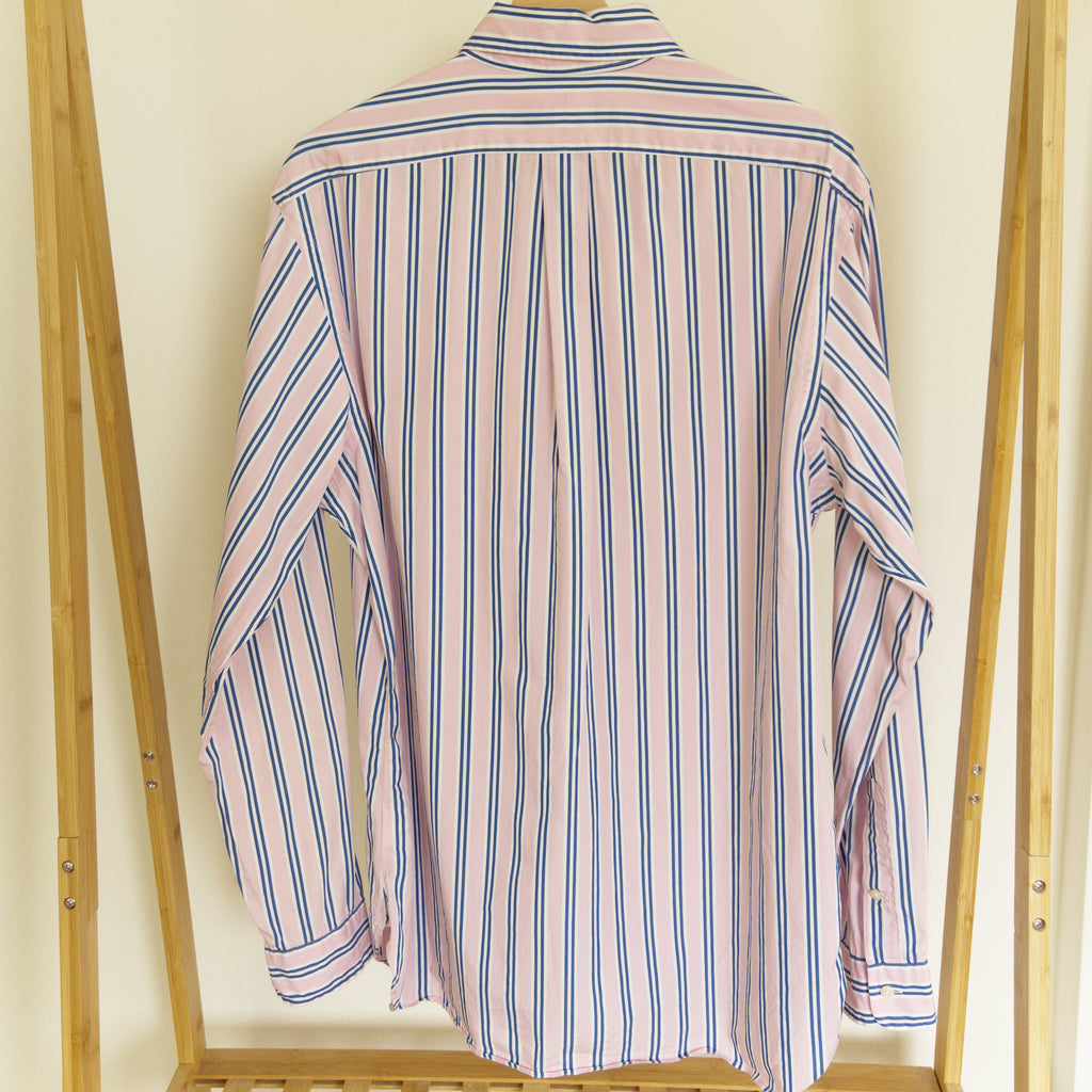 Ralph Lauren, pink and blue striped shirt