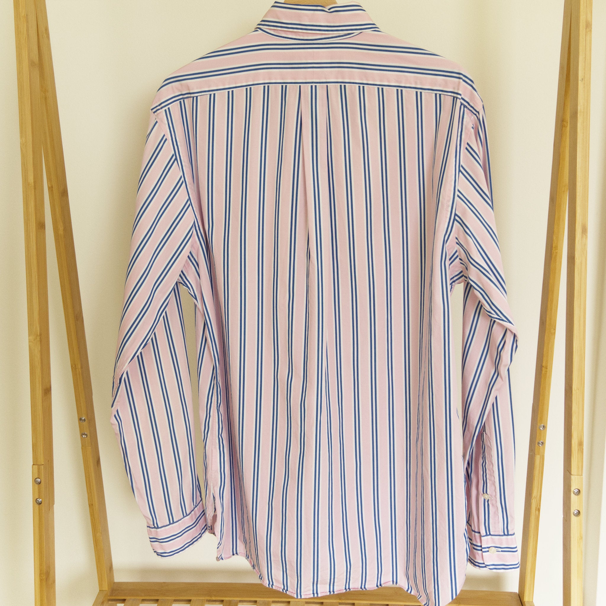 Ralph Lauren, pink and blue striped shirt