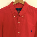Ralph Lauren, coral button-down shirt
