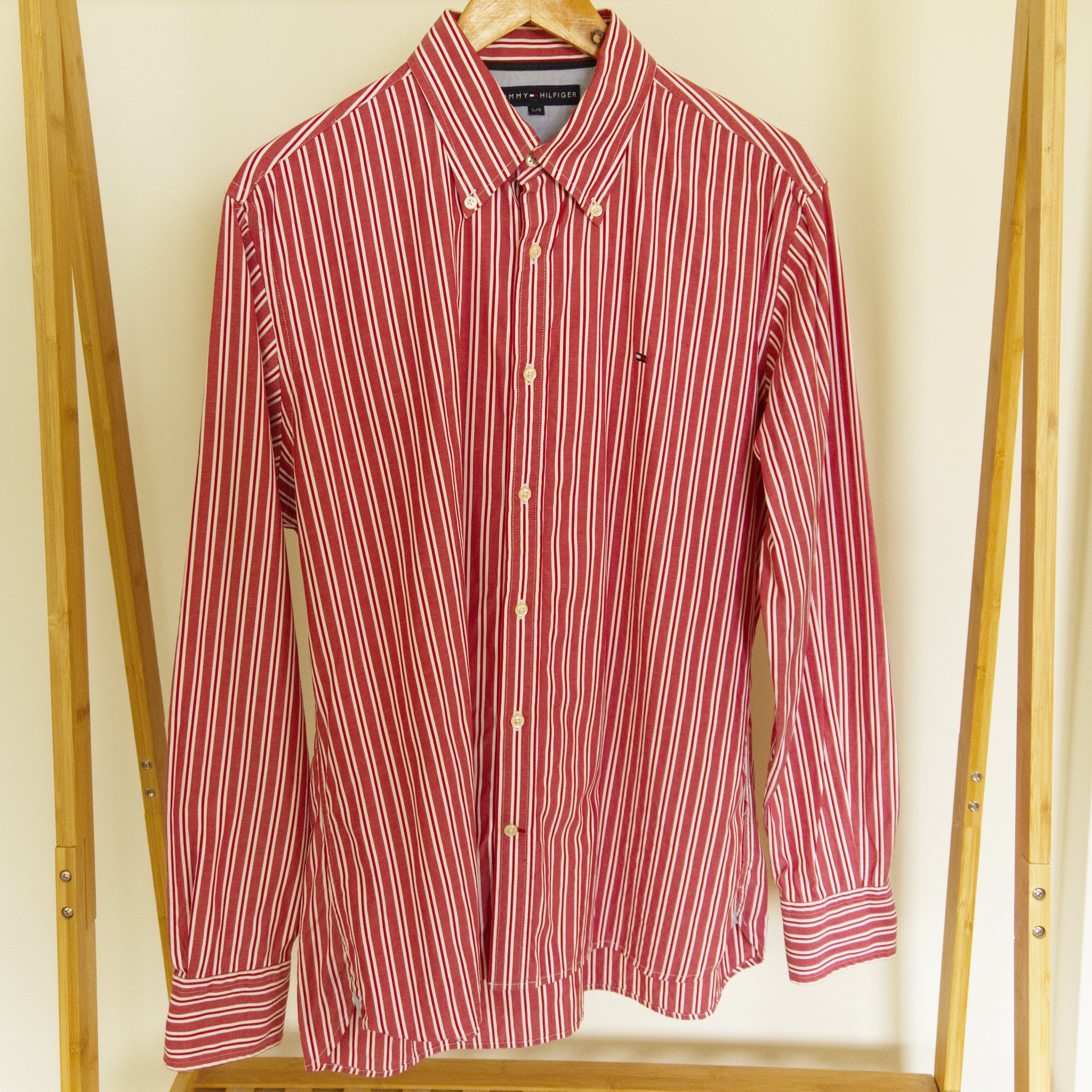 Tommy Hilfiger, red-striped button-down